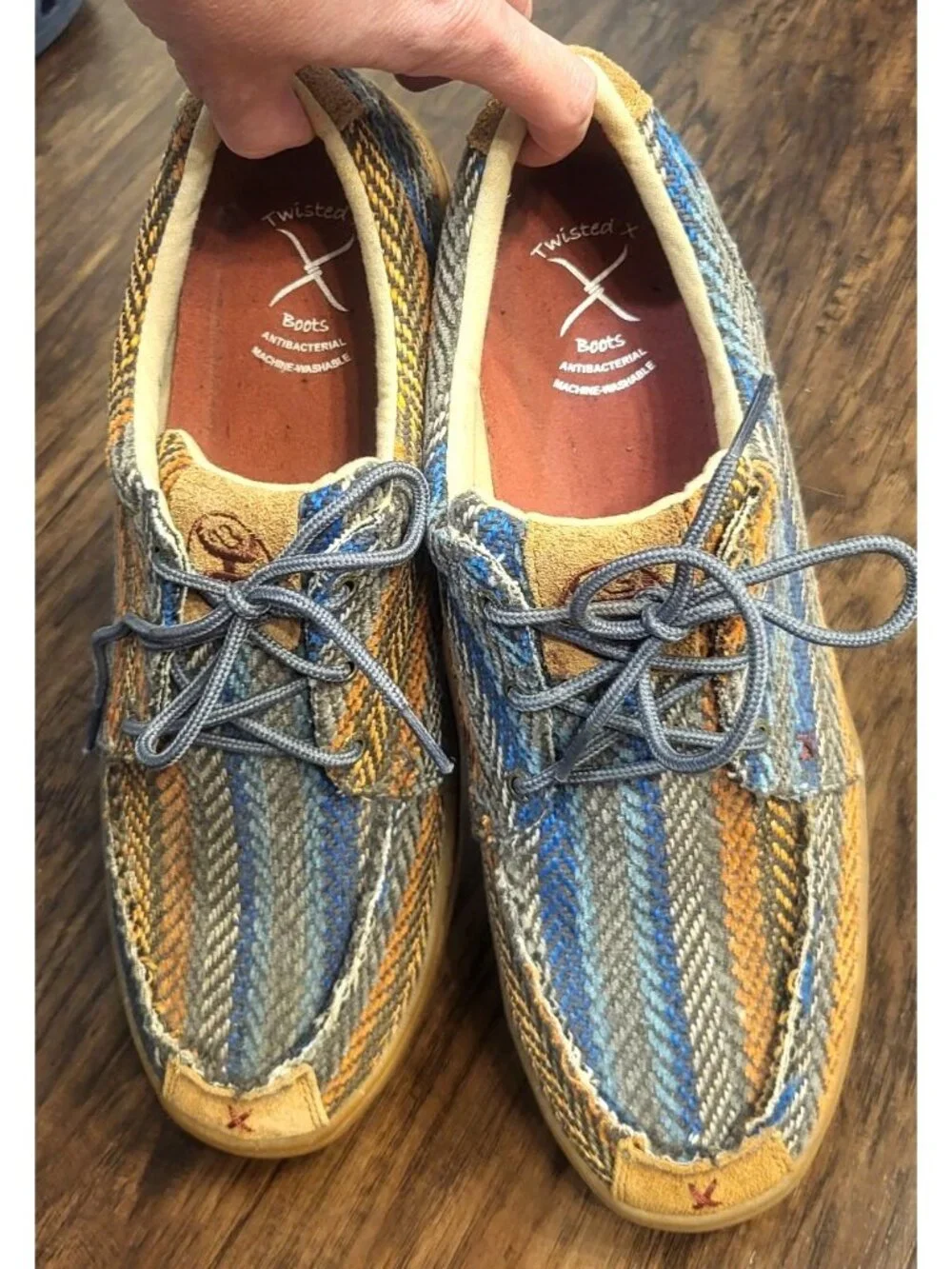 Mens Twisted X Hooey Loper 13 Moc Aztec Herringbone Shoes Southwestern Western